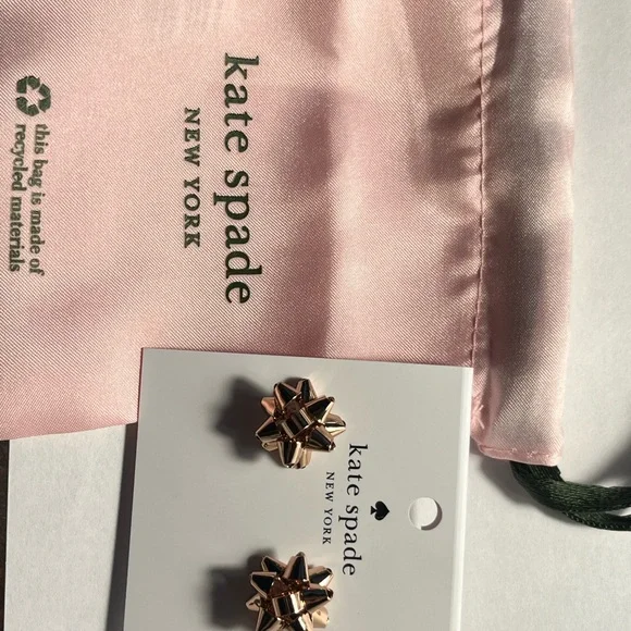 Kate Spade Rose Gold Bow Bourgeois Stud Earrings - Picture 5 of 5